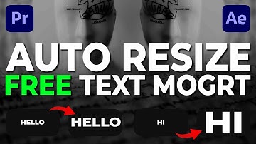 FREE Auto Resize Text Motion Graphic + Tutorial | Premiere Pro + After Effects