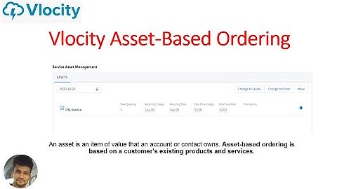 Asset-Based Ordering in Vloicty Order Management (Vloicty cpq, order management)