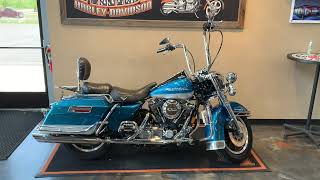 1994 Harley-Davidson Road King-Aqua Pearl and Silver-FLHR - YouTube