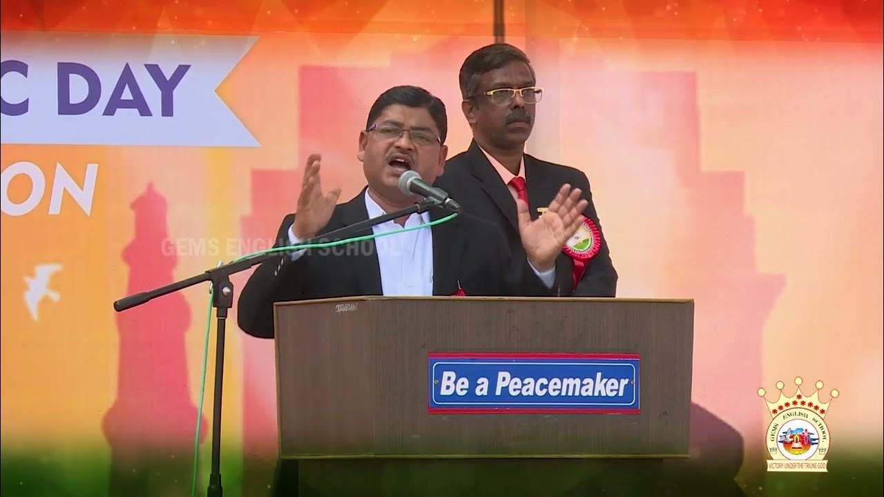 Chief Guest Speech Mr. Rakesh Kumar 74th Republic Day GES Sikaria