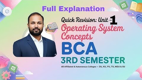 Operating System Concepts UNIT 1 Quick Revision Short & Long Imp Questions 2025-26 BCA III 3rd Sem