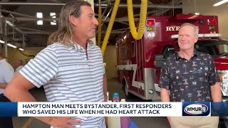 Hampton man meets bystander, first responders who saved his life after heart attack