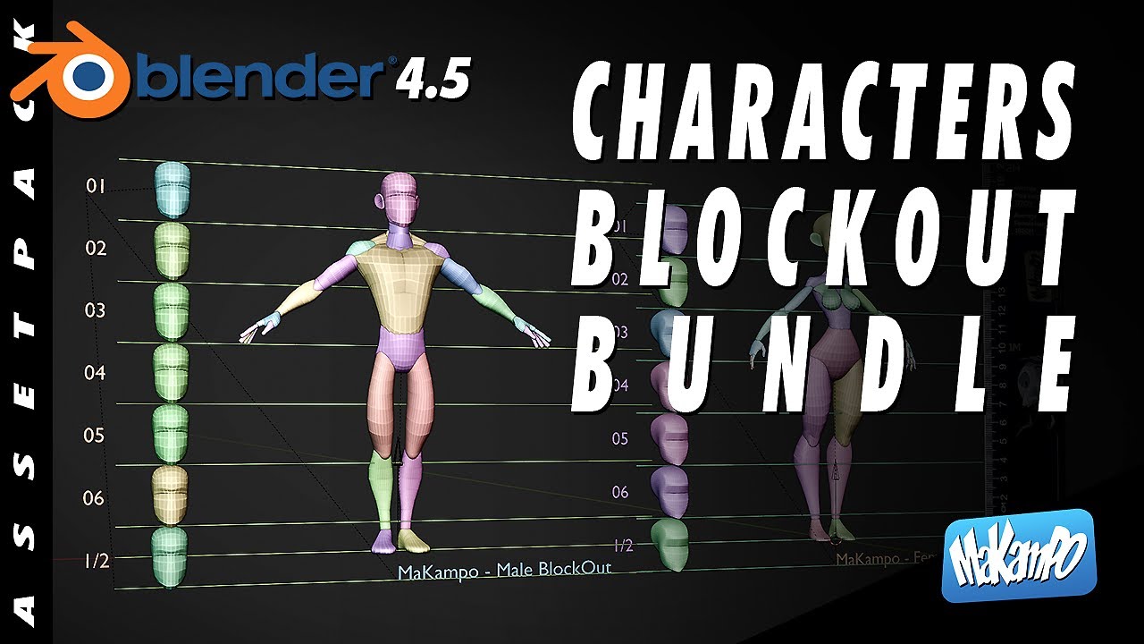 Characters Blockout Bundle in Blender | 3D Concepting & Design Showcase ...