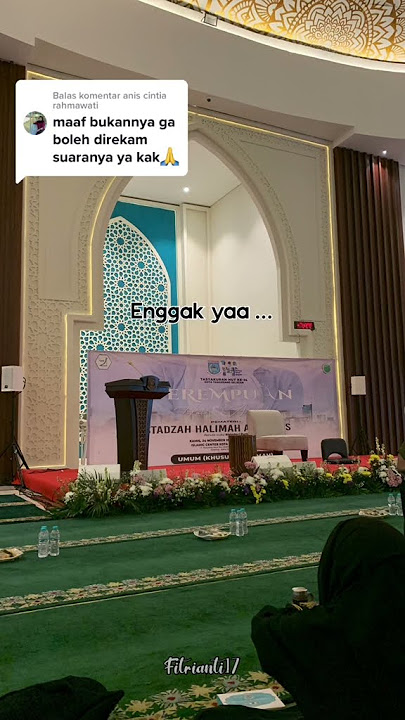 Boleh nggak merekam Ustadzah Halimah Alaydrus