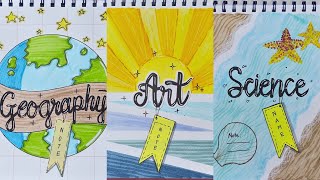8 Summer Front Page Ideas 🌊 | Easy Ocean-Themed Notebook Designs