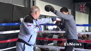 Dmitry Bivol Killing The Mitts With Knock Out Combos EsNews Boxing