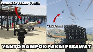 PESAWAT TEMPUR VS MOBIL ANTI PESAWAT -  GTA V ROLEPLAY