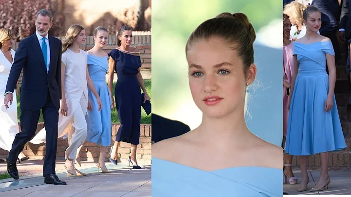 Beautiful Princess Leonor presented Awards and gav...