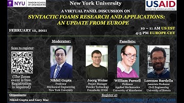 Syntactic Foams Research and Applications: An Update from Europe