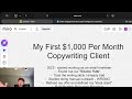 How I Got My First $1,000/month Copywriting Client As A Beginner