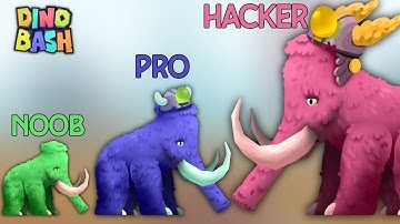 NOOB vs PRO vs HACKER Mammoth - Dino Bash 2 Travel Through Time