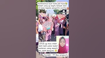 PENGANTIN PRIA BAWA BUKET U4NG YG BANYAK KE CALON ISTRI #viralvideo #pernikahan #wedding