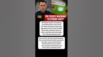 "FBI Issues Urgent Alert: iPhone Users Targeted in Explosive Text Scam Surge"#news #usa2025 #shorts