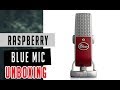 Youtube studio Microphone - Blue Raspberry - unboxing test setup