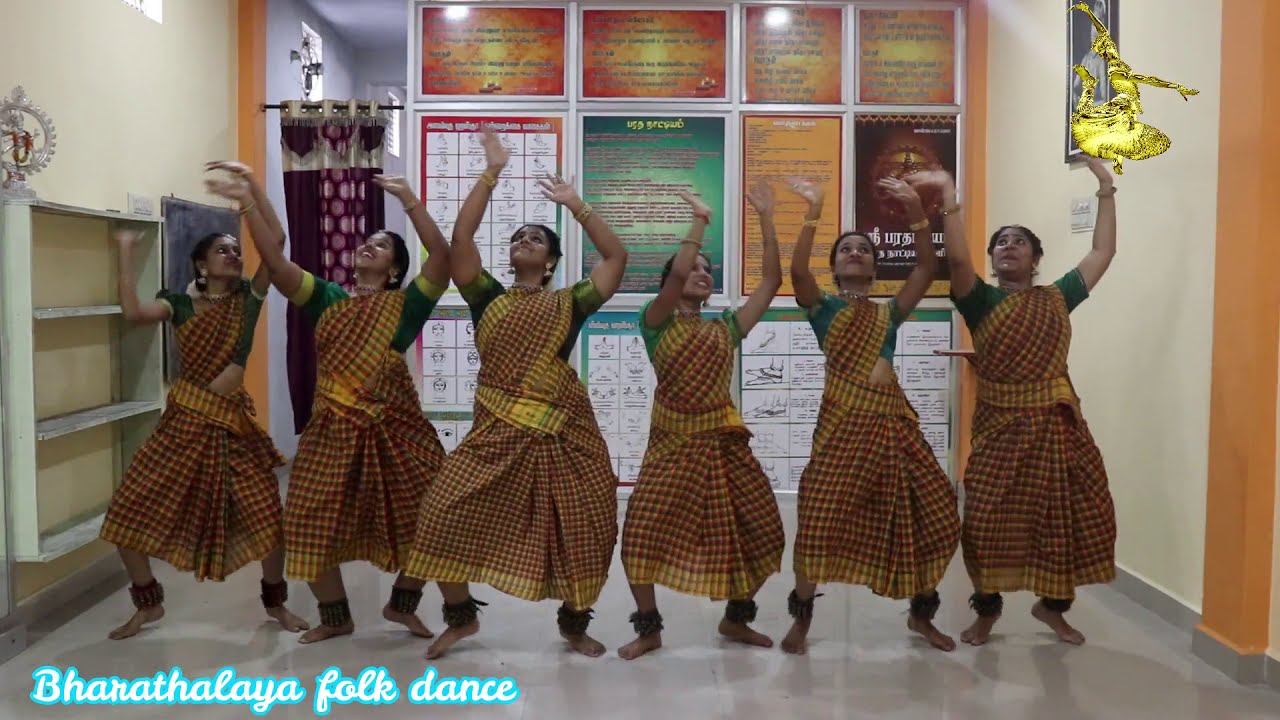 Tamil Nadu folk Dance   SriBharathalaya    Group Performance   folk  Dance   Kanchipuram