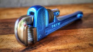 8" RUSTY PIPE WRENCH RESTORATION#restoration #asmr #oldisgold #Pipe#rusty #restore#sandingmachine
