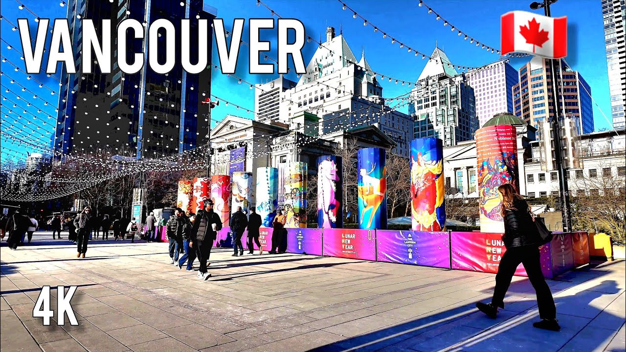 🇨🇦  [4K] 🌞 2026 February | Downtown Vancouver Street Walk at Golden Hour | BC, Canada