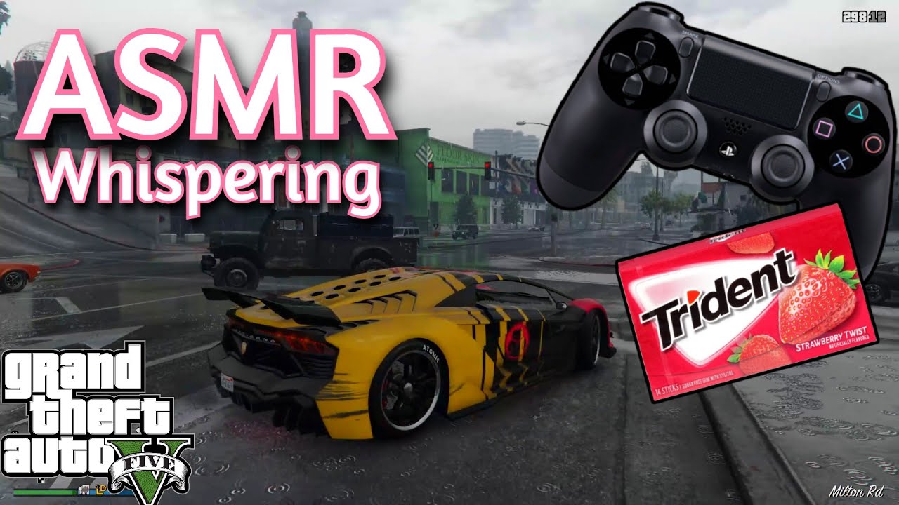 ASMR Gaming | GTA V ONLINE CONTROLLER SOUNDS | Whispering + Gum 💤😴