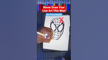 Never Draw Your Line Art This Way! 😡 (Procreate) #procreate #shorts #digitalart