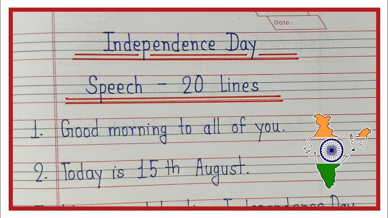 20 line speech on independence day | savtantra divas par bhashan 20 line | 15 August par bhashan