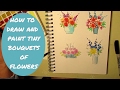 How to Draw and Paint tiny bouquets of flowers MIMI&#39;S SKETCHBOOK