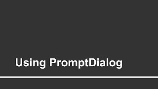 Dialog: PromptDialog | Part - 8 | Using Microsoft Bot Framework, LUIS, and Cognitive Services