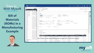 Sage X3 How To | Bill of Materials (BOMs) in a Manufacturing Example