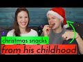 Eating GERMAN Christmas Snacks (from his childhood!)