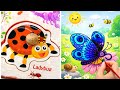 Insect Drawing and Puzzle 🐞 Spider, Bee and Butterfly