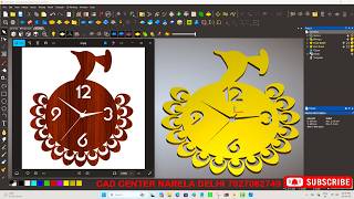 How to Design a 3D Peacock Wall Clock in ArtCAM  | CNC Router Design Tutorial screenshot 4
