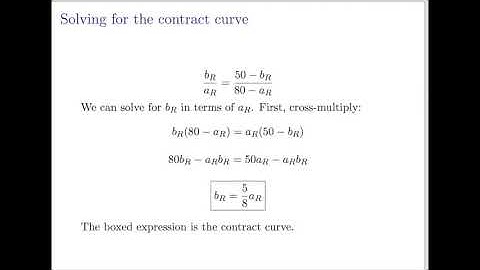 7 Solving For the Contract Curve   Example