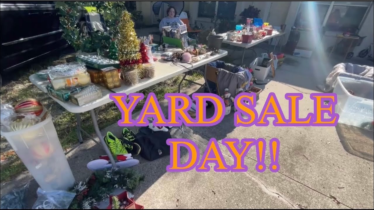 Yard Sale Day! Florida heat, My kids wanted to have a yard sale and they earned every sweaty