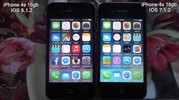 iPhone 4s 16gb - speed test between IOS 8.1.2 and IOS 7.1.2