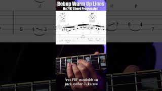 3-Note Jazz Guitar Chords Over 2 5 Bebop Melodic Pattern - Free PDF #guitarchords #jazz