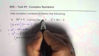 Steps to Factor Quadratic Expression with Complex Numbers Wealth