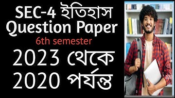 6th Semester General History Sec -4 Question Paper Burdwan University