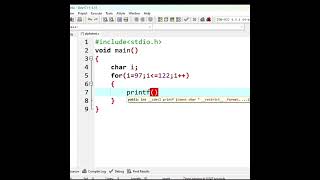 Print small letter alphabets program in C language #education #coding #cprogrmming