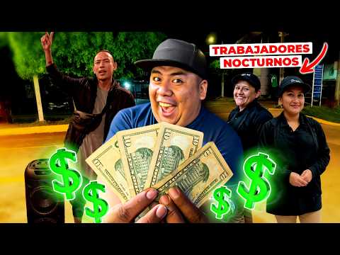 💰REGALANDO DINERO a los TRABAJADORES NOCTURNOS de EL SALVADOR *no se lo esperaban* 🥺
