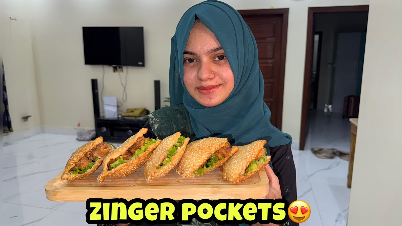 Chef yusra ny banay zinger pockets🥰unique dish for family|Ramzan series|Episode 12