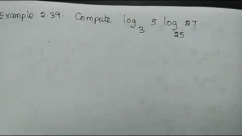 ##11th maths example 2.39  in Tamil and English compute log 5 base3 log 27 base 3
