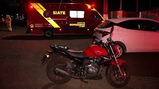 Acidente deixa motociclista ferida em Pato...