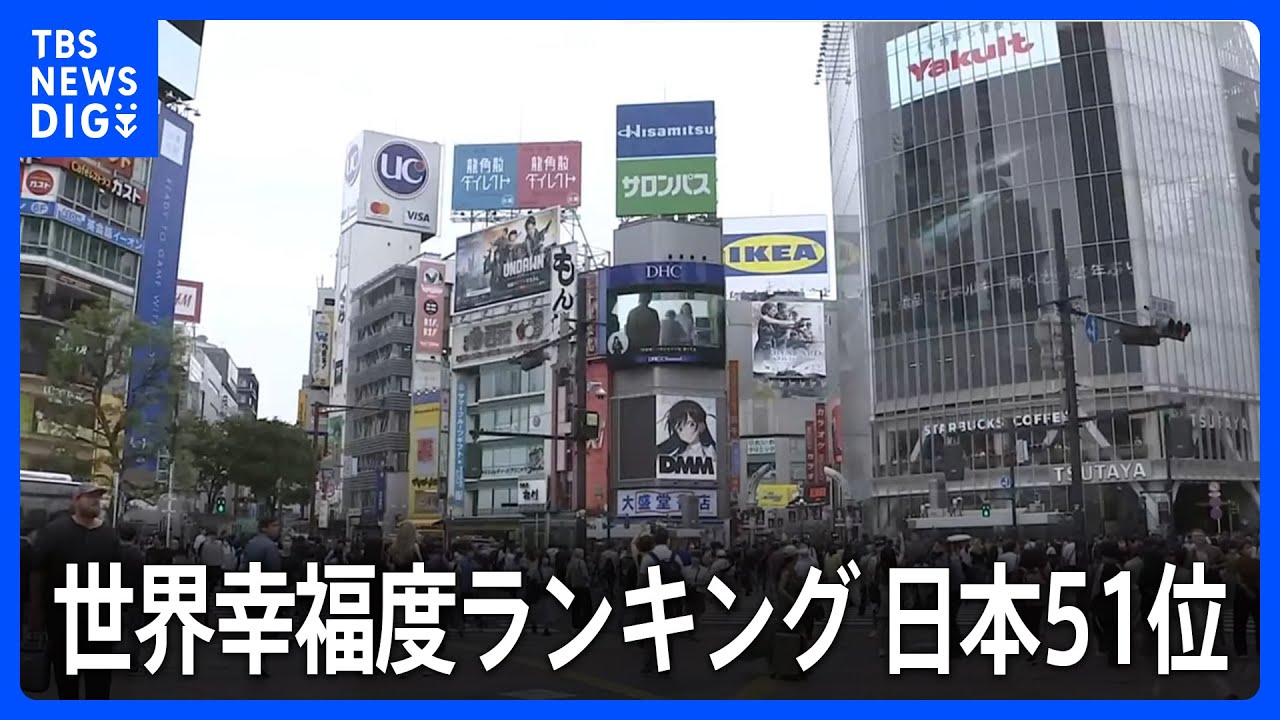 世界幸福度ランキング　日本は51位　20日は国際幸福デー｜TBS NEWS DIG