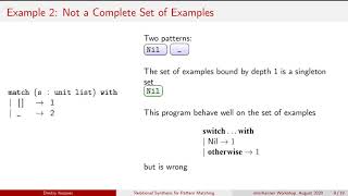 Dmitrii Kosarev - Relational Synthesis for Pattern Matching