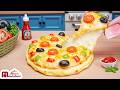 Making Miniature Cheese Pizza Hut In Small Kitchen Set ASMR Fast Food Miniature Cooking Making Miniature Cheese Pizza Hut In Small Kitchen Set ASMR Fast Food Miniature Cooking