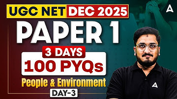 UGC NET Paper 1 | People Development & Environment UGC NET 100 PYQ