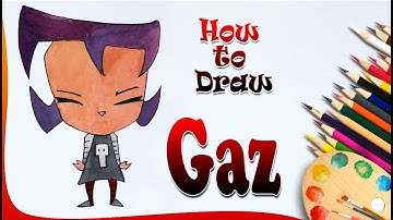 How to Draw Gaz from Invader Zim | Easy drawing step by step | Drawing learning