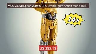 MOC 75398 Space Wars C-3PO Droid Figure Action Model Building Block... — Top Rated 2026 | Buy Now!