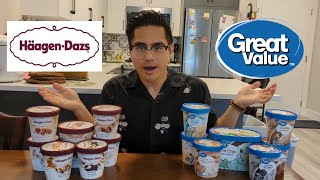 Can You Tell The Difference Between Haagen Dazs and Great Value Ice Cream Blind Taste Test