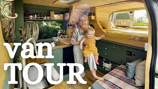 Unique LUXURY OFFGRID van | Family of 3 full time van life.