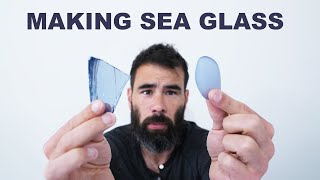 Making SEA GLASS with a rock tumbler